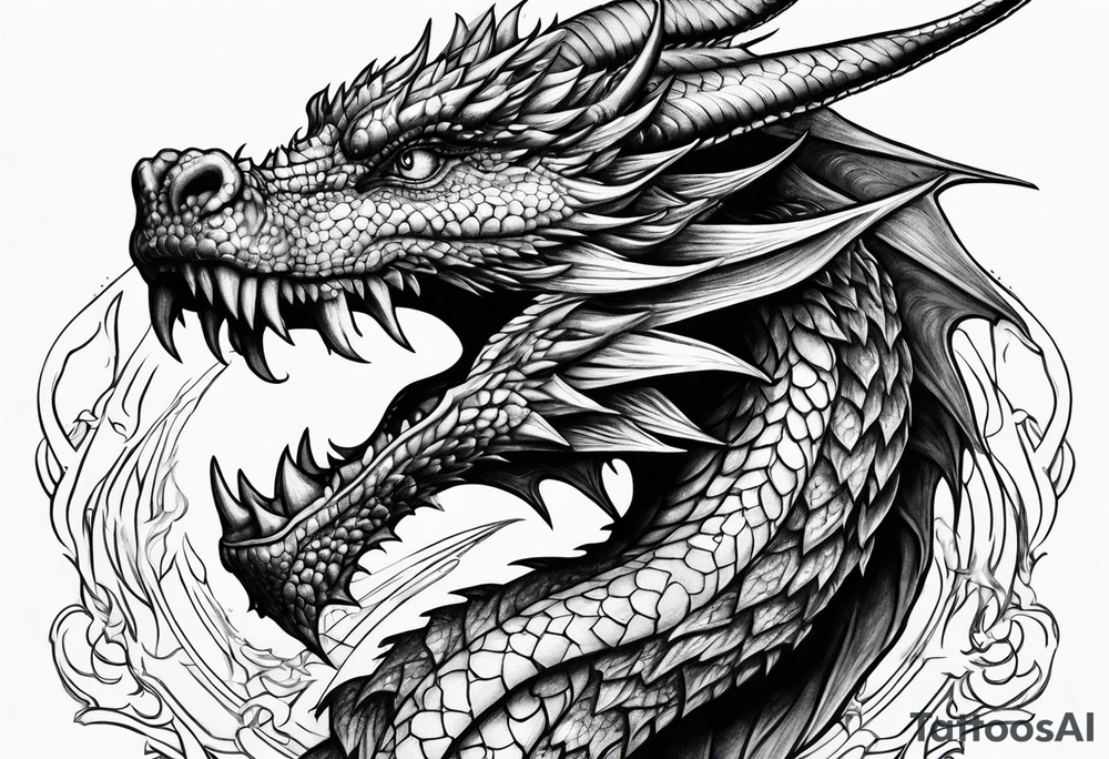 fantasy dragon tattoo idea