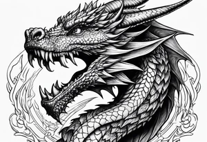 fantasy dragon tattoo idea