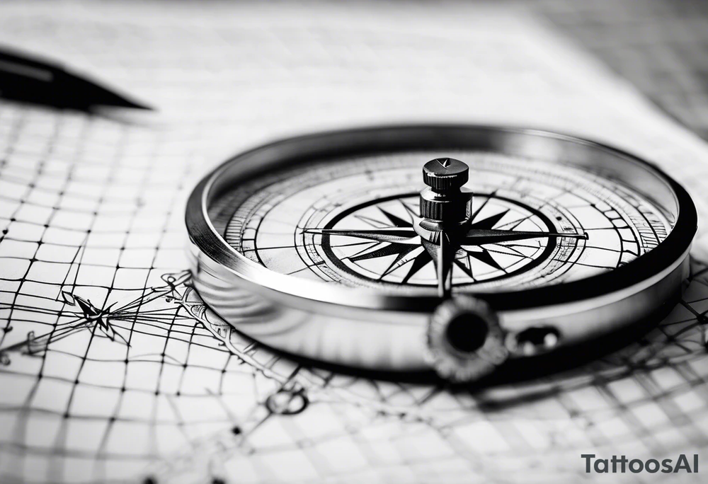 the word on a grid with a small compass compass tattoo idea the word on a grid with a small compass compass tattoo idea