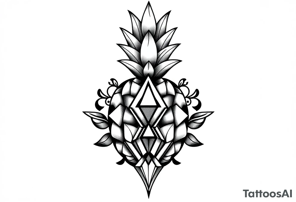 Pineapple Pubic crown
diamond vagina and anus tattoo idea