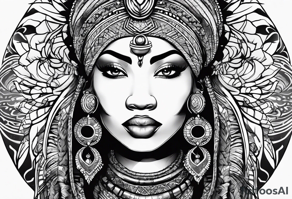 Mami wata african tattoo idea