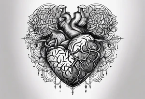 brain, heart, Battle tattoo idea