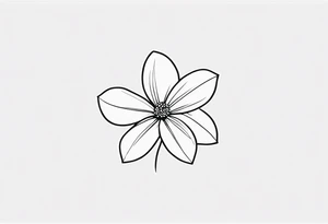 simple single line minimalist flower small tattoo idea
