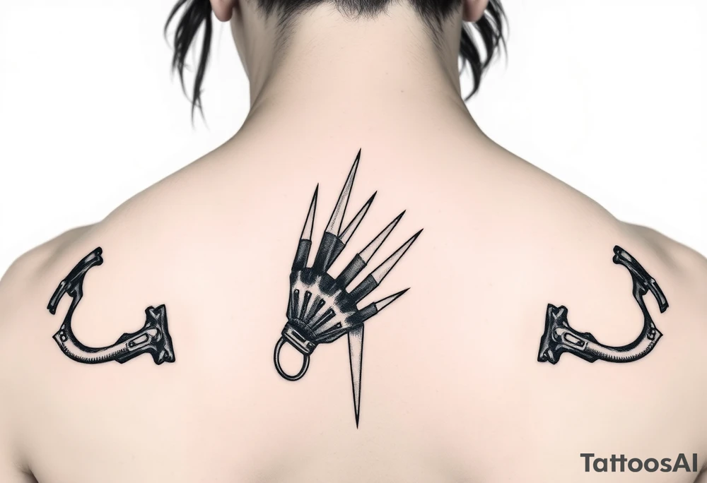 Edward scissorhands reflection off his scissorhands tattoo idea