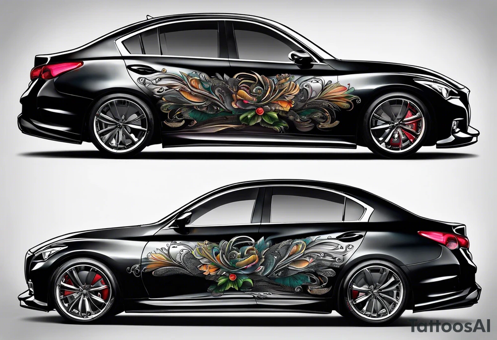 Infiniti sedan tattoo idea