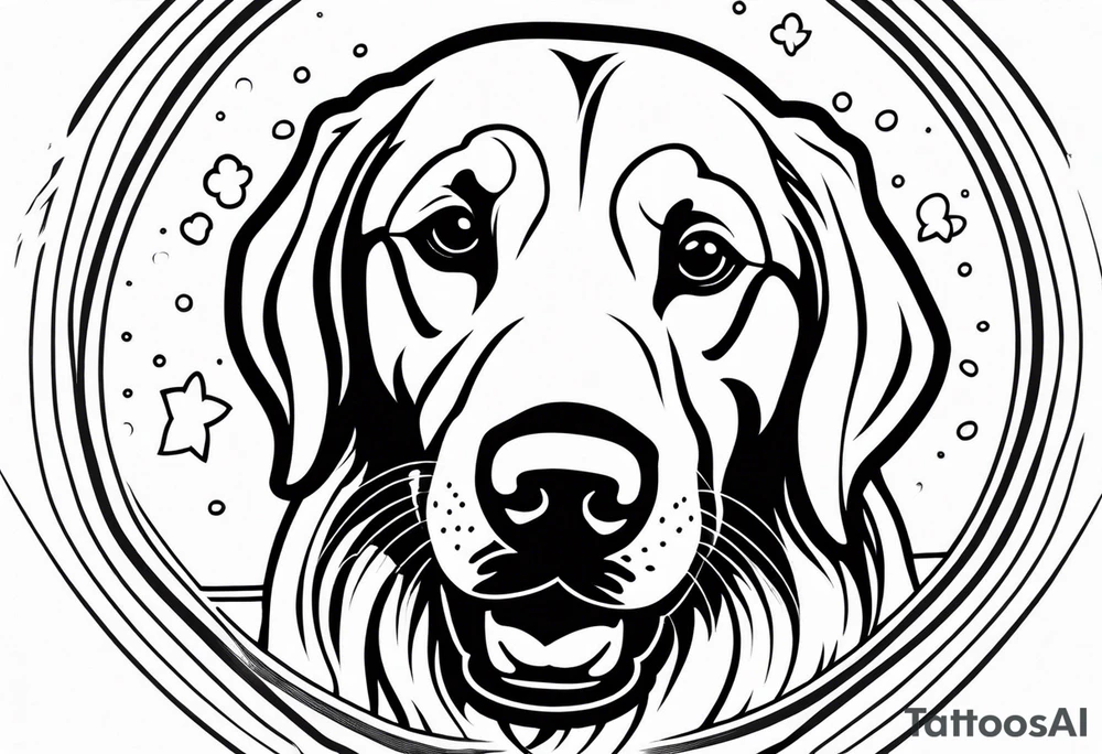 Golden retriever tattoo idea