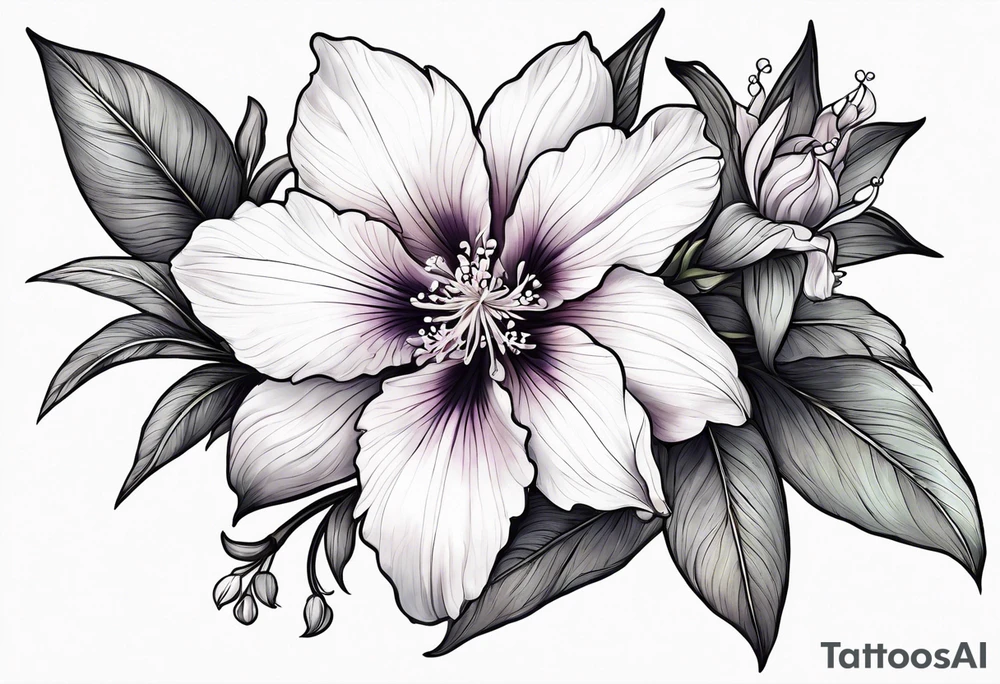 larkspur flower tattoo idea
