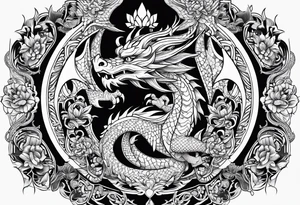 dragons mandala tattoo idea