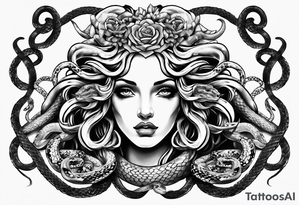Medusa with snakes tattoo idea