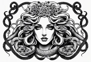 Medusa with snakes tattoo idea