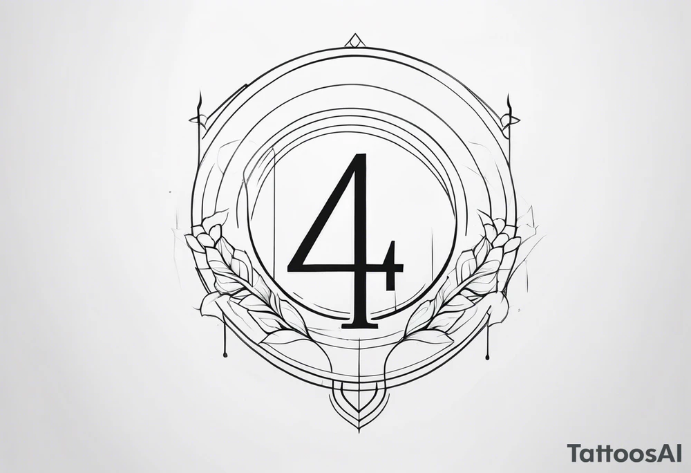 number 4 tattoo idea