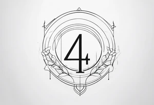 number 4 tattoo idea