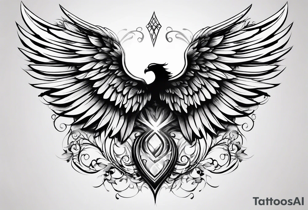 angel wing tattoo idea