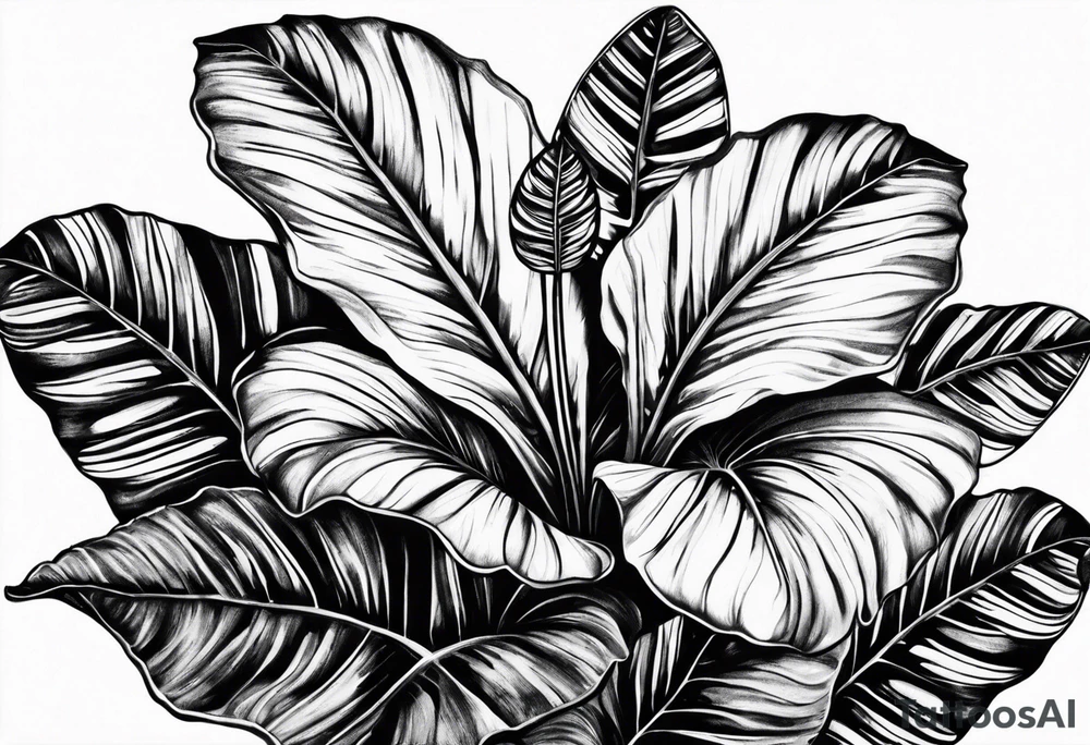 Alocasia zebrina tattoo idea