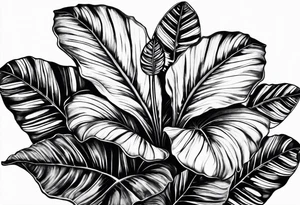 Alocasia zebrina tattoo idea