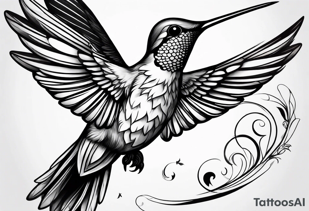 hummingbird tattoo idea