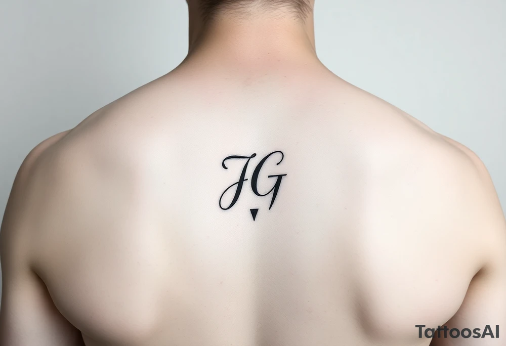 intials JG life line tattoo idea