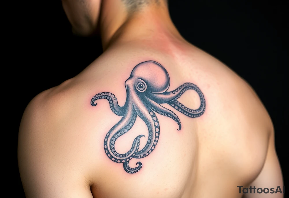 Colorful Octopus on right lower arm tattoo idea