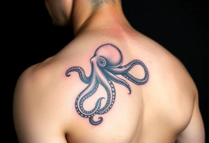 Colorful Octopus on right lower arm tattoo idea