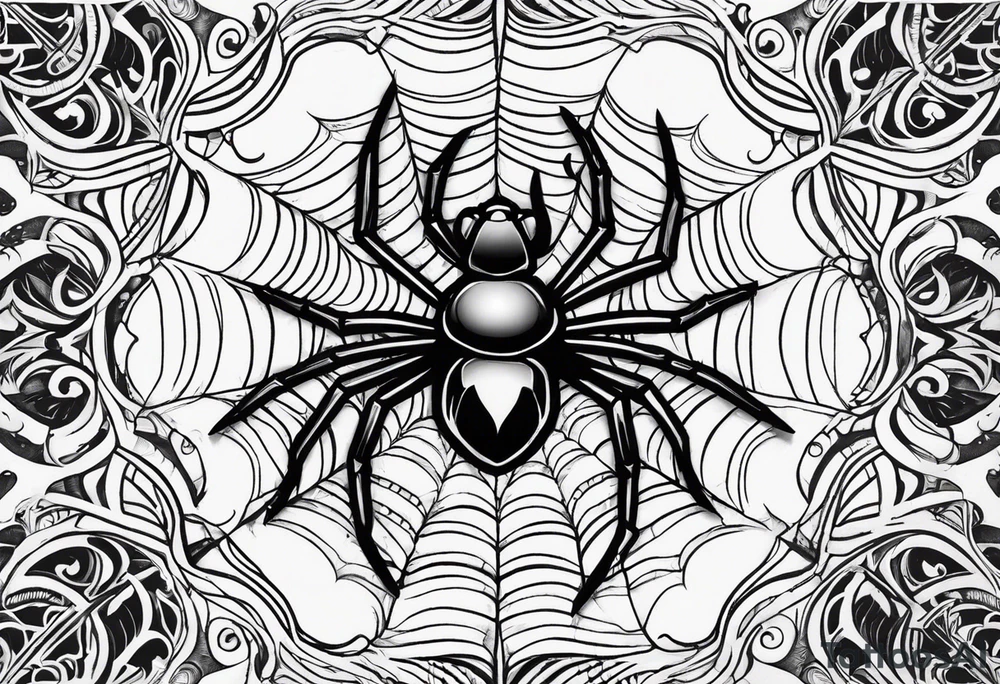 a psychedelic spider tattoo idea