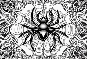 a psychedelic spider tattoo idea