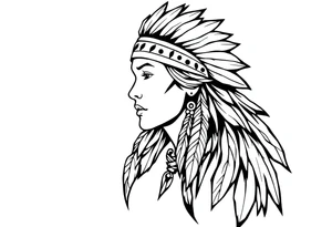Native American female tattoo idea