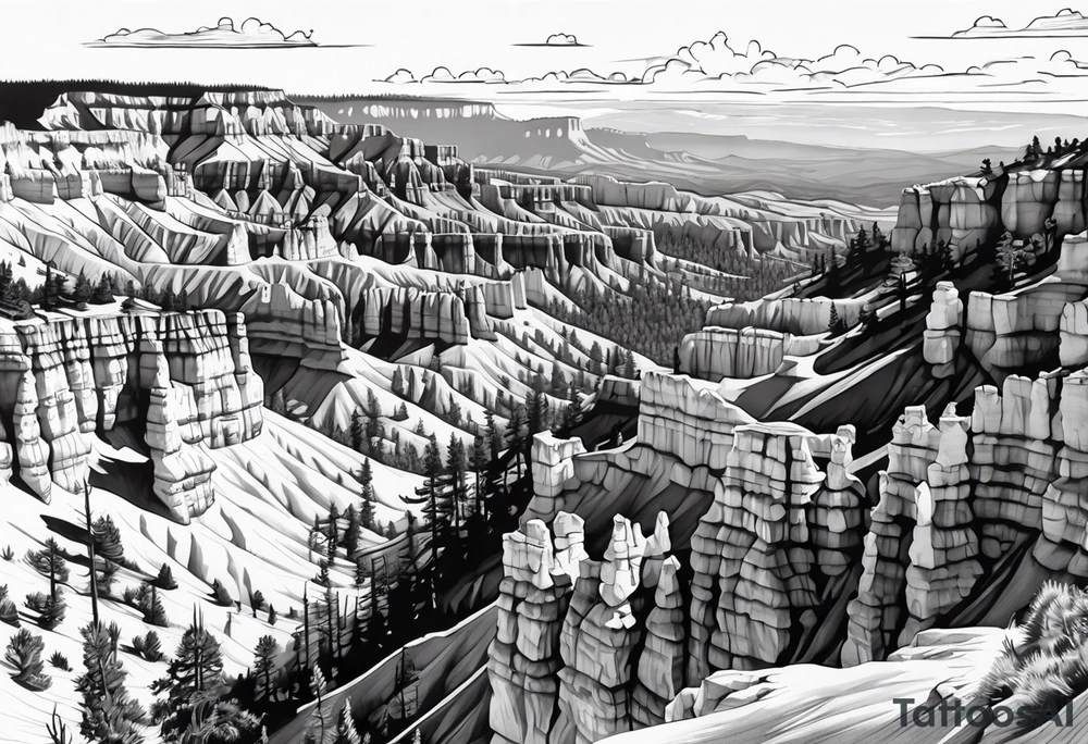 Bryce canyon national park, forearm tattoo idea