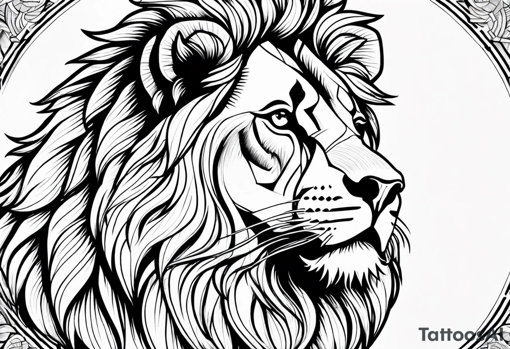 Final Fantasy Au'ra warrior wielding greataxe tattoo idea