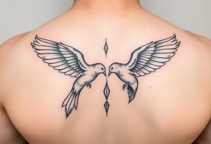 Two doves with amaya tattoo idea