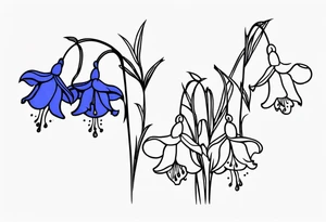 bluebell drooping tattoo idea