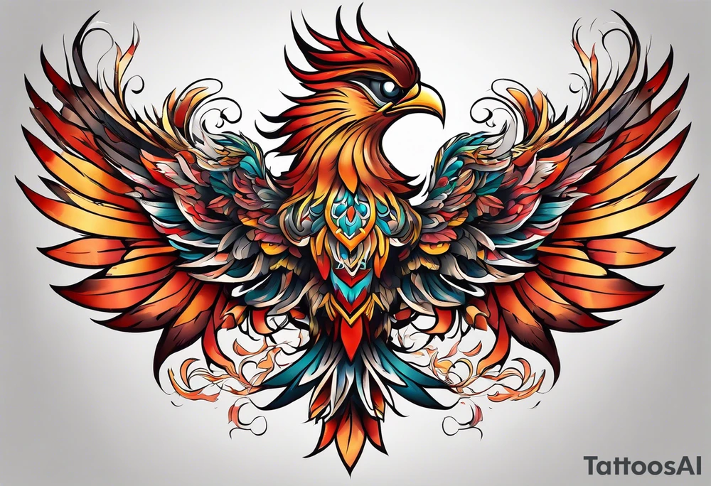 phoenix mask tattoo idea