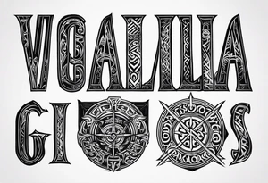 Valhalla viking gods tattoo idea