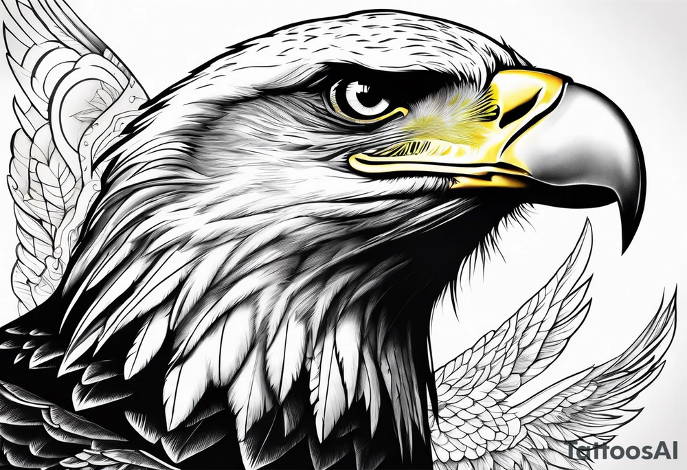 Eagle fly tattoo idea