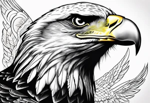 Eagle fly tattoo idea