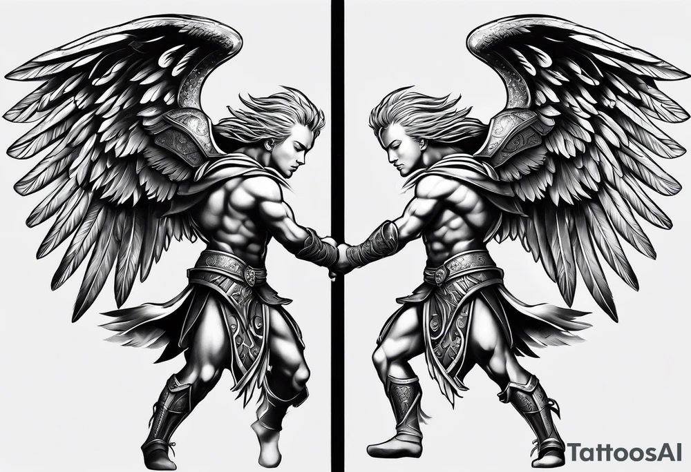 archangel warrior tattoo idea