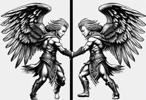 archangel warrior tattoo idea