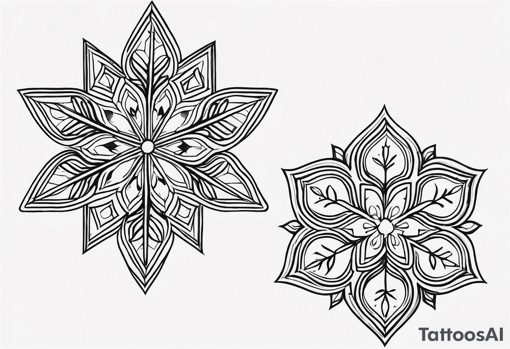 Snow flakes tattoo idea