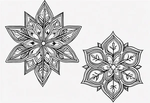 Snow flakes tattoo idea