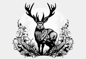 jackalope 
silhouette tattoo idea