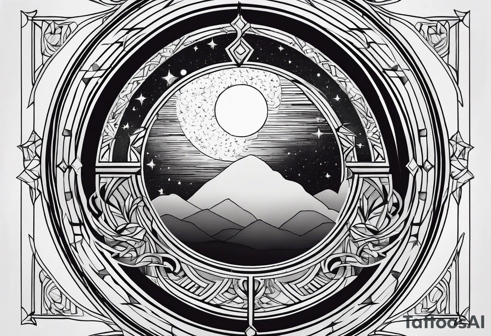 sacred moon tattoo idea