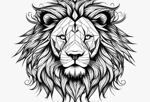 Lion with dreads tattoo idea
