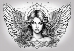 angel in the sky tattoo idea