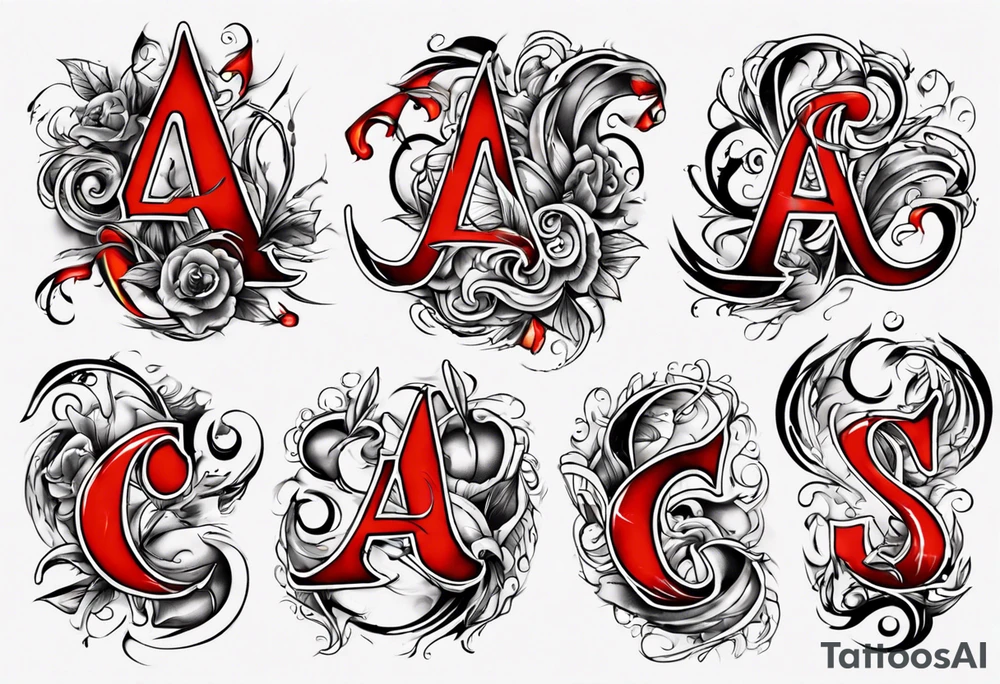 Sensual Tatoo with the letters A C S tattoo idea