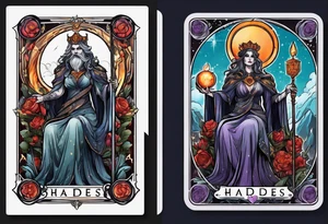 Hades as a tarot card tattoo idea