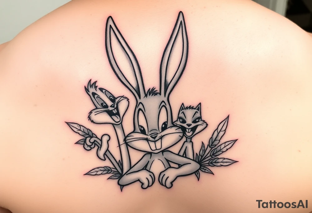 Bugz bunny 
Cartoon characters high off weed tattoo idea
