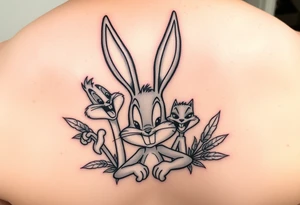 Bugz bunny 
Cartoon characters high off weed tattoo idea