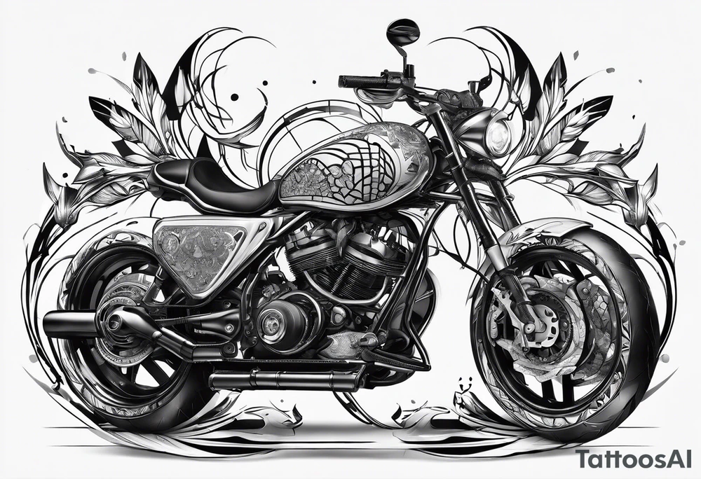 Futuristic design with eegj tattoo idea