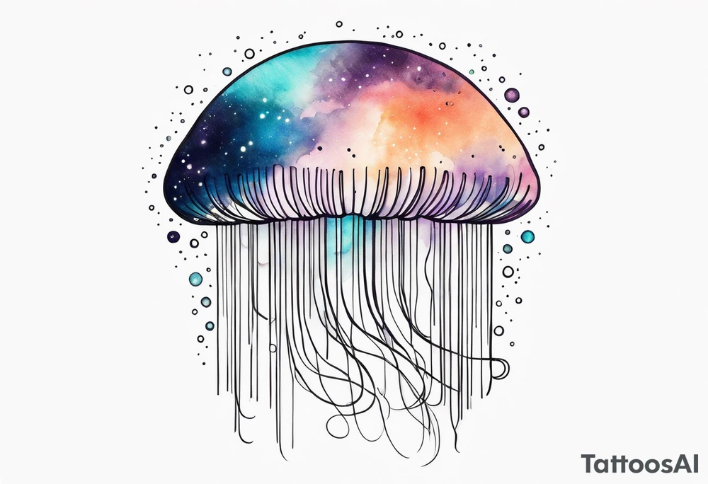The universe is inside a jellyfish tattoo idea