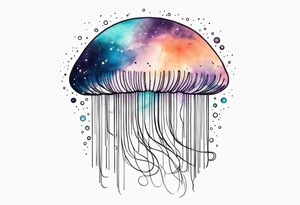 The universe is inside a jellyfish tattoo idea