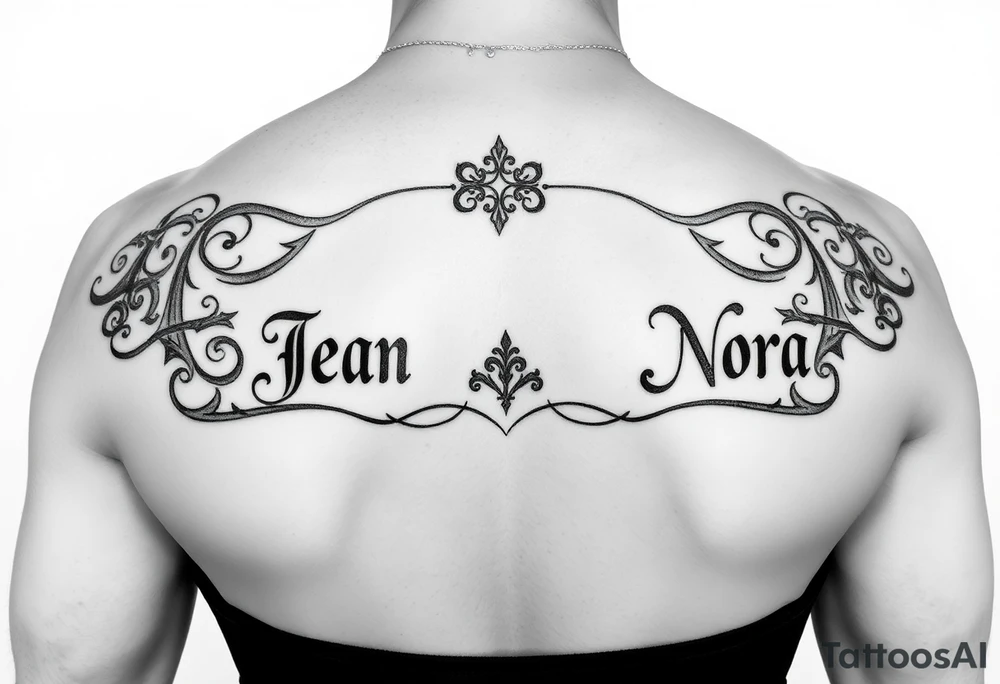 Something Irish or Celtic Meaning of names Jean God is gracious born on February 26 1971 mother , Sara Princess born on January 28 1999 oldest daughter, Nora honor and light born on August 14 2000 youngest daughter tattoo idea